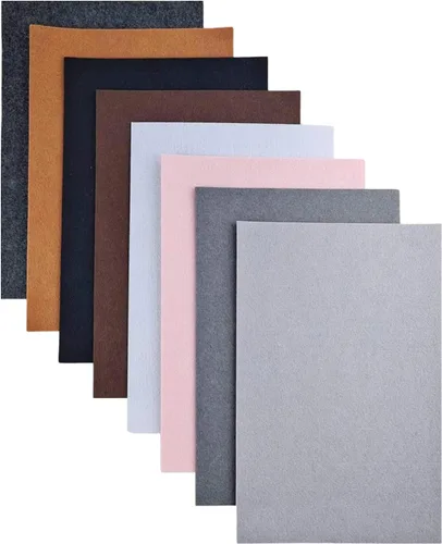 Vista 8 de Jtnohx - Fieltro rígido, hojas de fieltro de 2 mm de grosor para manualidades, cuadrados de tela de fieltro dura de 20,3 x 30,5 cm, 8 piezas