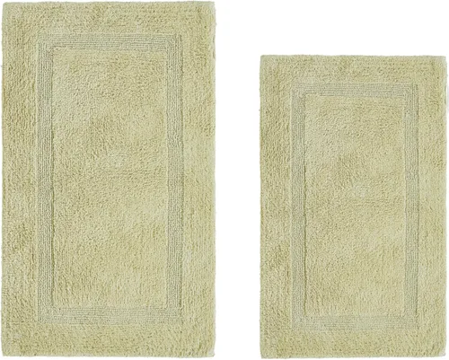 Vista 52 de Better Trends Alfombra de Inodoro en Forma de U Cubierta de Asiento de Inodoro de Lujo 100% Algodón Absorbente de Agua, Cubierta de Tapa Reversible