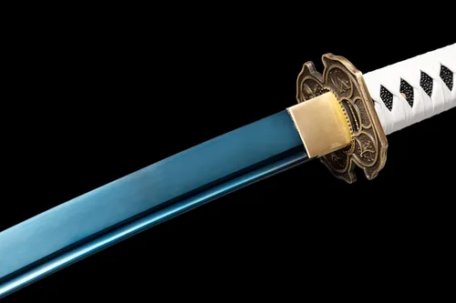 Vista 5 de Espada Katana de tajo completo, espadas de samurái reales y afiladas hechas a mano, espada de anime de 41 pulgadas