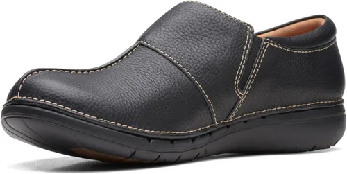 Vista 2 de Clarks Zuecos Un Loop Ave para mujer, Cuero negro