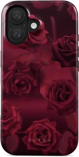 Vista 77 de BURGA-Funda p/teléfono compatible c/iPhone 14 Plus, carcasa rígida híbrida de 2 capas + Funda protectora de silicona, almendras latte a lunares