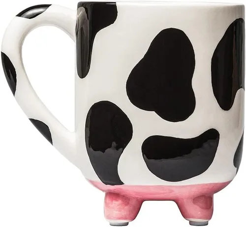 Vista 2 de SWEETLO Taza de Café de Vaca Artículos de Vacas Taza de Cerámica de 15oz - Taza para Amantes de las Vacas con Ubres - Tazas con Lindos Diseños