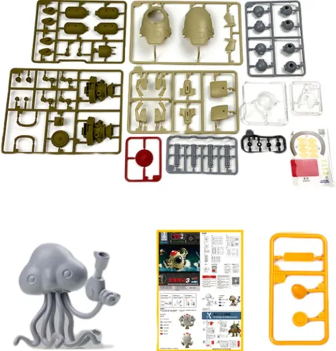 Vista 6 de HiPlay Kits de modelos de plástico: Metal Slug3: vehículo de combate espacial ASV, figuras de acción coleccionables estilo anime Mecha ASVYZZC