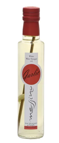 Vista 4 de Messino Vinagre de vino blanco importado de Grecia, 8.5 fl oz (albahaca)