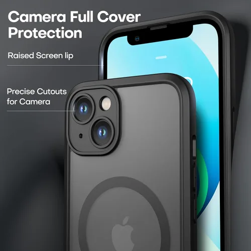Vista 3 de ImpactStrong Protector Magnético Diseñado para Funda iPhone 13 [Protección de Cámara] [Probado contra Caídas de Grado Militar]