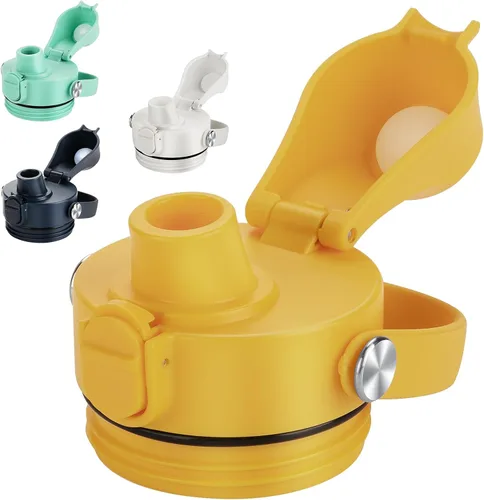 Vista 5 de EIPOSAU Spout Lid for YETI Rambler Bottle, BPA Free, Ideal Chug Cap for YETI, Fits 18 26 36 64 oz Bottles, Replacement Lids with Push Button & Lock
