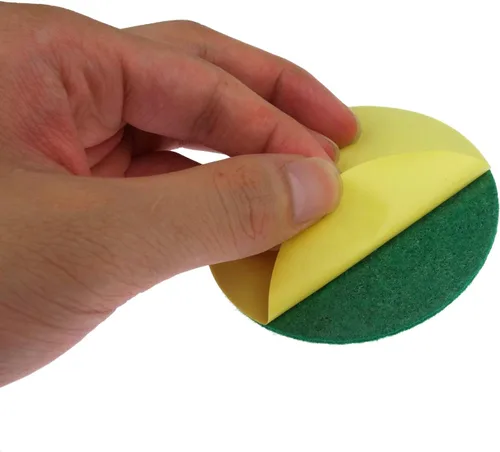 Vista 4 de 6 Pack Self Adhesive Air Hockey Mallet Felt Pads, Green