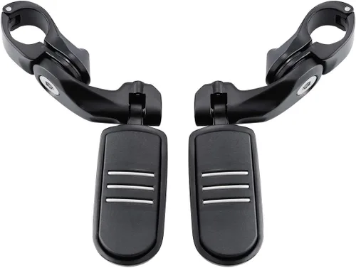 Vista 30 de XFMT - Estribos de color negro mate para motocicleta, 1.25 pulgadas, incluye kit de montaje