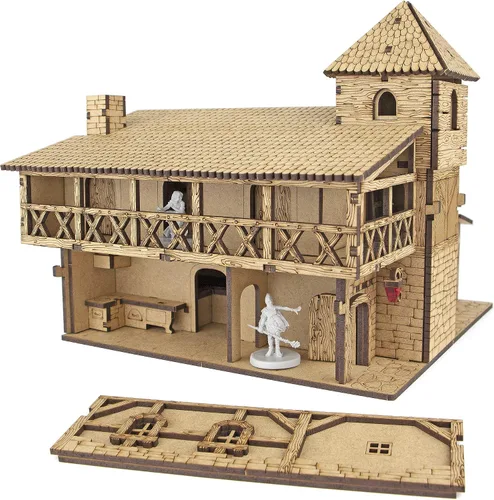 Vista 7 de TowerRex Tavern DND Terrain 1.102 in - Miniatura de fantasía para juegos de mesa Warhammer, Pathfinder y D&D