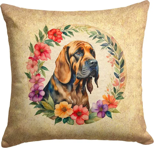 Vista 89 de Caroline's Treasures DAC2072PW1414 Affenpinscher and Flowers - Almohada decorativa de tela, lavable a máquina, para interiores y exteriores
