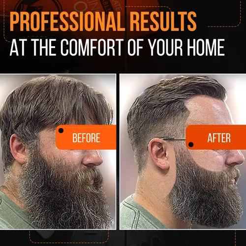 Vista 3 de Kit de moldeador de barba – Herramienta completa de modelado y peinado – Moldeador ajustable transparente, maquinillas de afeitar, lápiz