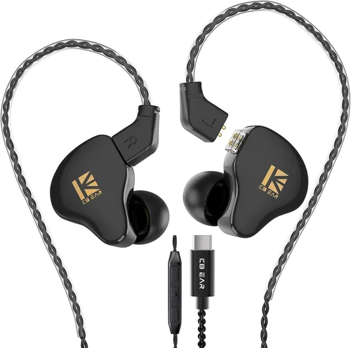 Vista 18 de YINYOO KBEAR KS1 Auriculares USB C con Sonido Cristalino, Auriculares Tipo C con Micrófono y Control de Volumen para iPhone 16/17