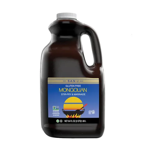 Vista 15 de San-J - Paquete variado Spice of Life - Teriyaki, salsa de naranja, szechuan, maní tailandés - Salsas de cocina sin gluten - Sin OGM - Botellas