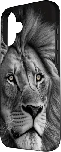 Vista 2 de Funda de retrato oscuro con cara de león para iPhone 16