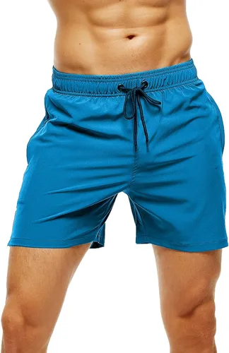 Vista 2 de Traje de baño para hombre, para gimnasio, atletismo, entrenamiento, correr, deportes, golf, descanso, ropa casual de verano y playa