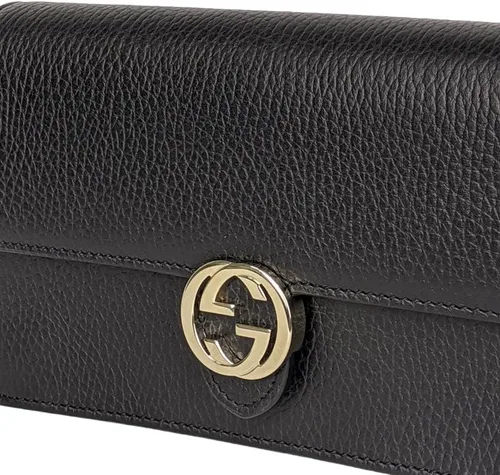 Vista 4 de Gucci - Bolso de piel de camelia entrelazado con cadena marmont, color plateado