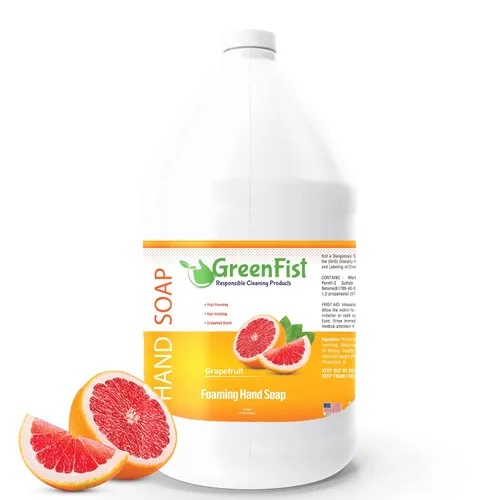Vista 12 de Recargas de jabón de manos con espuma GreenFist Aroma a Almendra y Cereza Botella de espuma fabricada en EE. UU., 128 onzas (1 galón)