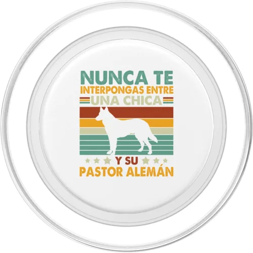 Vista 2 de Amor Chica Y Pastor Aleman German Shepherd Mom Dog Lover PopSockets MagSafe PopGrip for iPhone