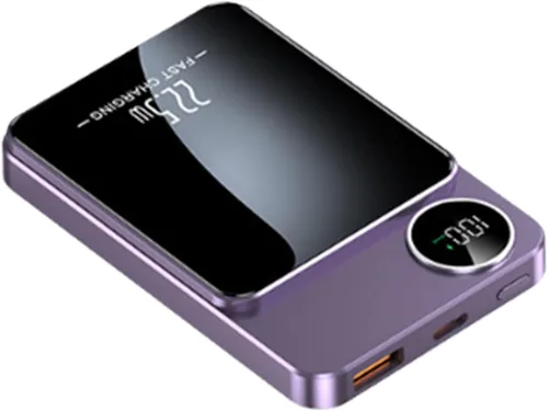 Vista 9 de Almohadilla de carga, magnética inalámbrica para teléfono, banco de carga rápida de 20000 mAh con soporte para dispositivos, función de carga