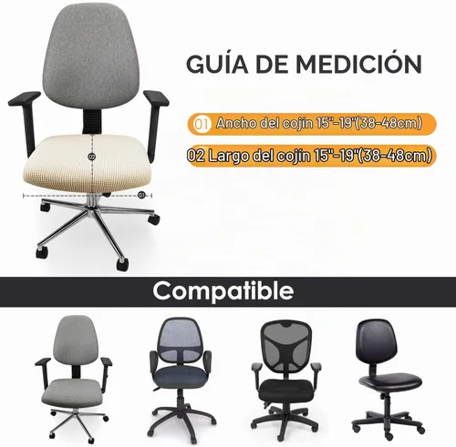 Vista 5 de Yikko - Fundas elásticas de jacquard con licra, con textura de grano de maíz, para sillas, aptas para oficina, comedor, bar, fundas para asientos