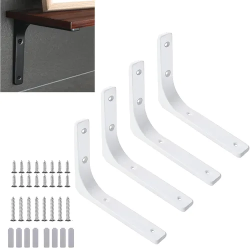 Vista 4 de Catekro Estante de pared flotante para enrutador WiFi, vallas de enrutador, viene con cuatro soportes de estante y 100 cremalleras de cable negro
