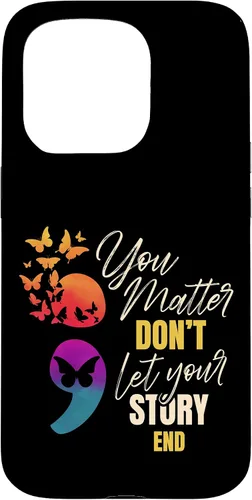 Vista 14 de Semicolon Mental Health Awareness Prevention Case for iPhone 17