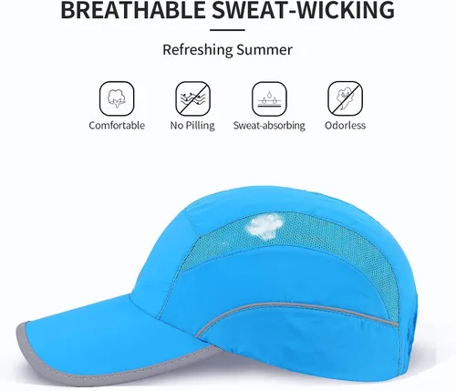 Vista 52 de Gorra deportiva de malla ligera de secado rápido para hombres y mujeres