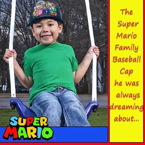 Vista 3 de Super Mario - Gorra de béisbol para niños