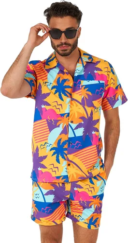 Vista 32 de Opposuits Traje de baño combinado de verano - Conjunto de dos piezas a juego para hombre - Ropa de natación de playa