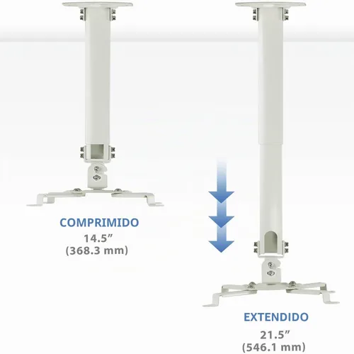 Vista 3 de Mount-It! Soporte para proyector de techo, ajustable de 14.5-21.5 pulgadas, 30 libras
