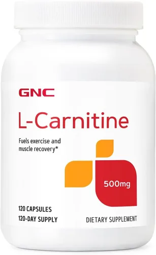 Vista 3 de GNC L-carnitina 500 mg, ayuda a metabolizar los ácidos grasos de cadena larga, 60 cápsulas