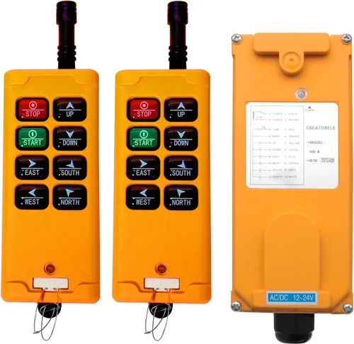 Vista 10 de Transmisor y receptor industriales de control remoto inalámbrico de radio de grúa de elevación de 10 teclas (AC110V)