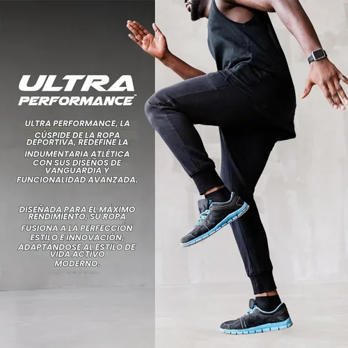 Vista 7 de Ultra Performance Sweatpants for Men 3 Pack Fleece Joggers, with Pockets Negro / Negro / Negro