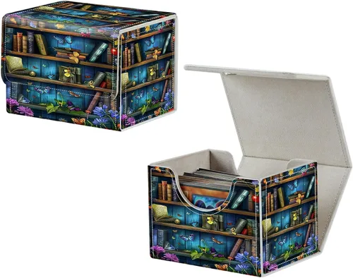 Vista 10 de MTG Commander - Caja de cartas intercambiables, más de 100 tarjetas con funda con funda de piel sintética, caja de almacenamiento de tarjetas