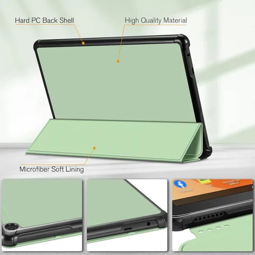 Vista 7 de Fintie Funda delgada para tableta Fire HD 10 (13ª generación, versión 2023) – Funda rígida de triple pliegue ligera con función de encendido
