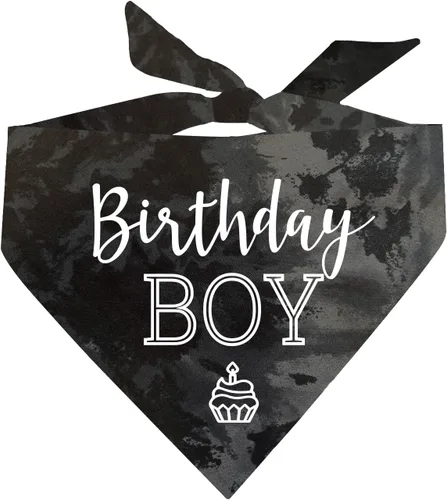 Vista 18 de Bandana de cumpleaños para niño con cupcakes para perro, 100% algodón, fabricada en Estados Unidos, cumpleaños, Pawty, tema de fiesta, suministros