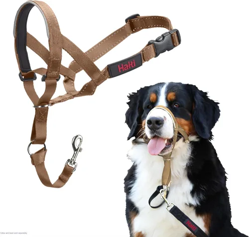 Vista 5 de Collar Halti - Detén a tu perro de tirar de la correa. Ajustable, reflectante y ligero, con banda nasal acolchada. Collar anti-tirón de Negro