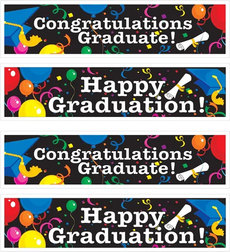 Vista 12 de Beistle Paquete de 2 pancartas de graduación, 15 pulgadas por 5 pies