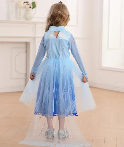 Vista 5 de Disfraz de princesa para niñas de 3 a 12 años, fiesta de Halloween, cosplay.