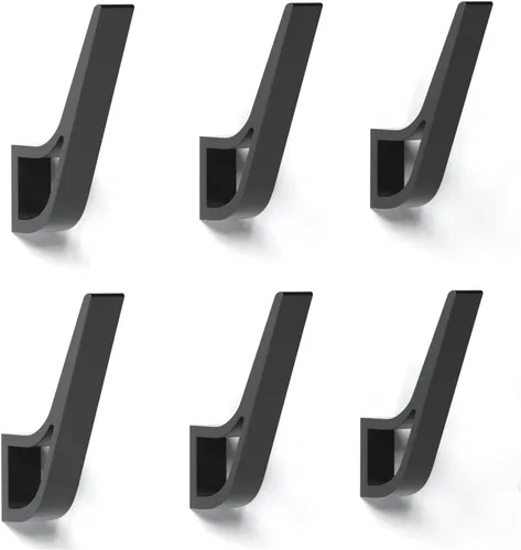 Vista 10 de Ganchos para Perchero Montados en la Pared, Negro, 2 Paquetes, Ganchos de Cuerda para Toallas de Baño para Cocina, Puerta, Gabinete, Baño
