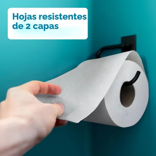 Vista 3 de Amazon Basics - Papel higiénico de 2 capas, 6 rollos = 24 rollos regulares, 350 hojas, (1 paquete de 6), sin perfume
