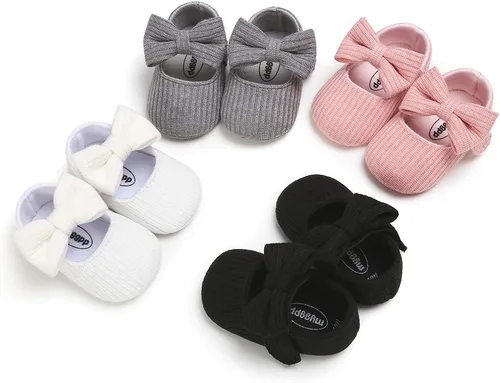 Vista 9 de Ohwawadi - Calcetines de forro polar para bebé o niña, suaves y calientes, botas o zapatos para bebés recién nacidos, con estilos de dibujos