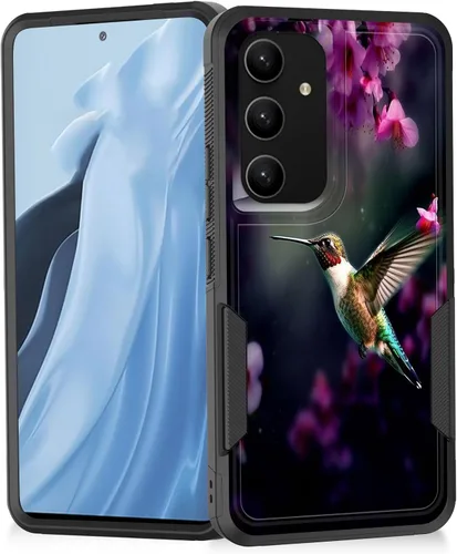Vista 174 de Funda para Galaxy A14 5G, resistente de doble capa híbrida de policarbonato duro, goma suave, a prueba de golpes, funda protectora resistente
