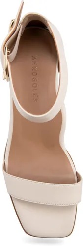 Vista 9 de Aerosoles Sandalia de tacón elegante para mujer, Cuero Blanco