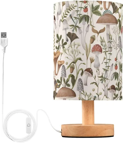 Vista 12 de Bedside Table Lamp Cute Highland Cow Animal Nightstand Lamp with Wood Desk Lamps for Bedroom Living Room Nursery Office Home Decor