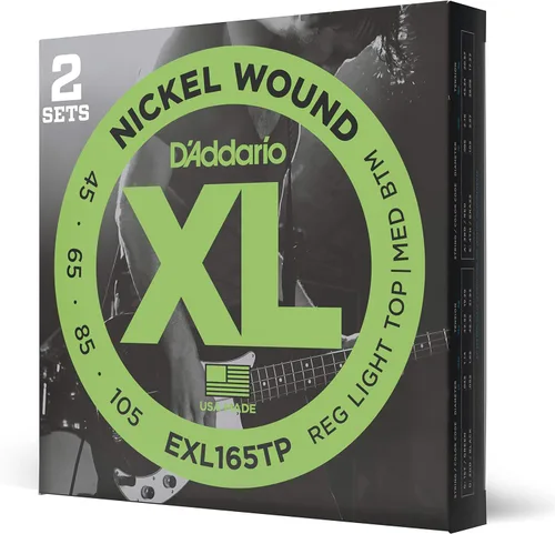 Vista 9 de D'Addario Cuerdas para Bajo Eléctrico, XL Níquel, EXL170M, Calibre Regular Ligero 45-100, Escala Media, Juego de 4 Cuerdas, Paquete de 1