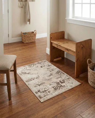 Vista 3 de Rugs.com Alfombra de la colección Finsbury, alfombra mediana de 2 x 3 pies, color beige, perfecta para salas de estar, comedores grandes, planos