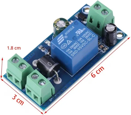Vista 2 de Módulo de conmutación de batería de respaldo de CC, adaptador de interruptor automático de carga de batería de 5V ~ 48V 10A, módulo controlador