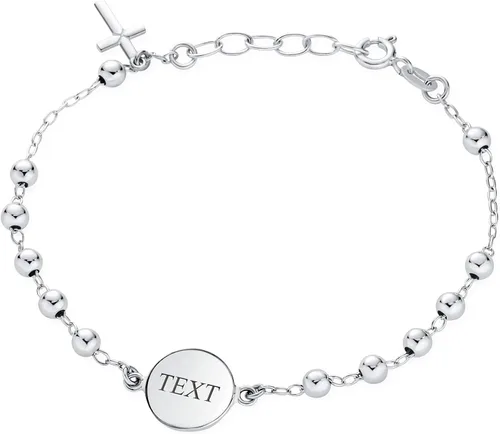 Vista 2 de Personaliza camas de oración religiosa cristiana católica con dije de cruz, medalla de la Santa Madre Virgen María, pulsera de rosario para mujeres