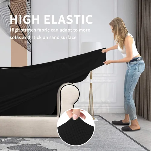 Vista 4 de Easy Going - Funda elástica para sofá, lavable, para 3 cojines separados, tela elástica de licra estilo Jacquard, protector de muebles, para niños